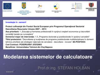 Modelarea sistemelor de calculatoare