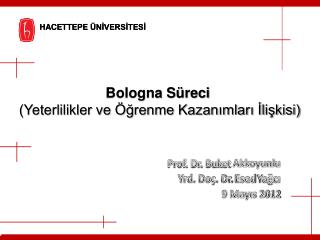 Prof. Dr. Buket Akkoyunlu Yrd. Doç. Dr. Esed Yağcı 9 Mayıs 2012