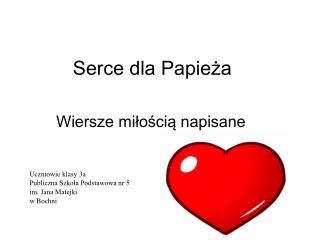 Serce dla Papieża