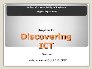 chapitre 2 : Discovering ICT