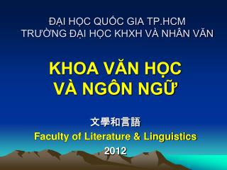 ĐẠI HỌC QUỐC GIA TP.HCM TRƯỜNG ĐẠI HỌC KHXH VÀ NHÂN VĂN