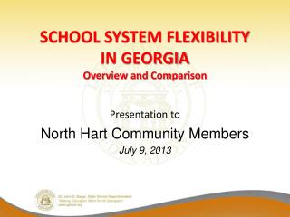 School System Flexibility in Georgia Overview and Comparison