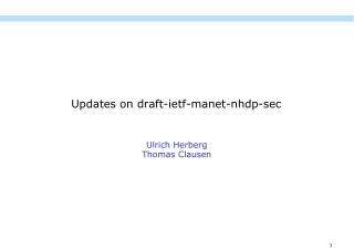 Updates on draft-ietf-manet-nhdp-sec