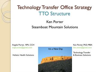 Technology Transfer Office Strategy TTO Structure