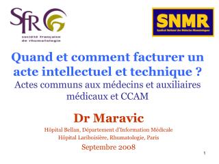 Dr Maravic Hôpital Bellan, Département d’Information Médicale