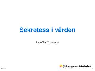 Sekretess i vården