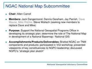 NGAC National Map Subcommittee