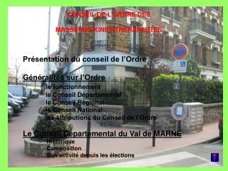 CONSEIL DE L’ORDRE DES MASSEURS-KINESITHERAPEUTES