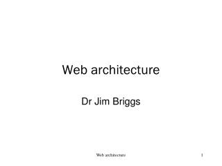 Web architecture