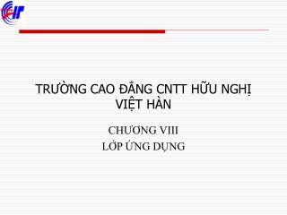 TRƯỜNG CAO ĐẲNG CNTT HỮU NGHỊ VIỆT HÀN