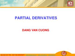 PARTIAL DERIVATIVES