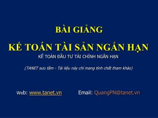 BÀI GIẢNG
