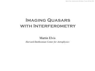 Imaging Quasars with Interferometry