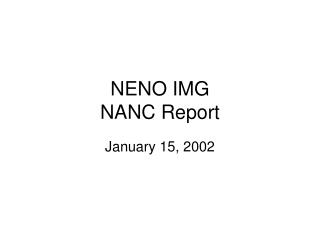 NENO IMG NANC Report