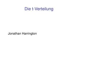 Die t-Verteilung