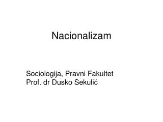 Nacionalizam