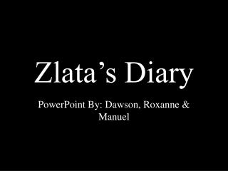 Zlata’s Diary