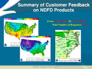 Summary of Customer Feedback on NDFD Products