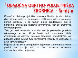 OBMOČNA OBRTNO-PODJETNIŠKA ZBORNICA - Šentjur