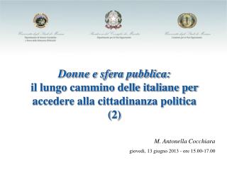 Donne e sfera pubblica: il lungo cammino delle italiane per accedere alla cittadinanza politica