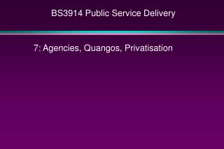 BS3914 Public Service Delivery