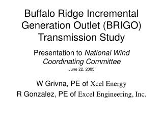 Buffalo Ridge Incremental Generation Outlet (BRIGO) Transmission Study