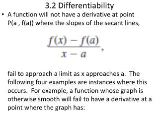 3.2 Differentiability