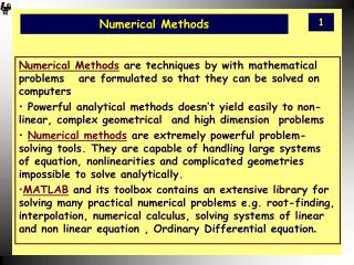 Numerical Methods