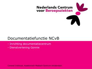 Documentatiefunctie NCvB