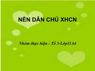 NỀN DÂN CHỦ XHCN