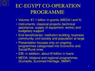 EC-EGYPT CO-OPERATION PROGRAMME