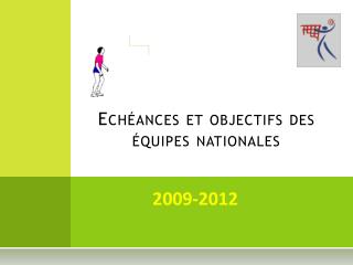 Echéances et objectifs des équipes nationales
