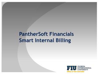 PantherSoft Financials Smart Internal Billing