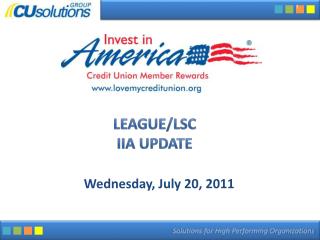 League/LSC IIA Update