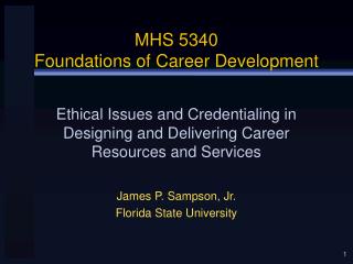 MHS 5340 Foundations of Career Development