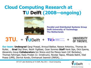 Cloud Computing Research at T U Delft (2008—ongoing)