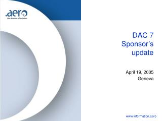 DAC 7 Sponsor’s update