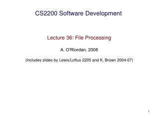 CS2200 Software Development