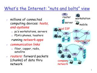 What’s the Internet: “nuts and bolts” view