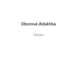 Oborová didaktika