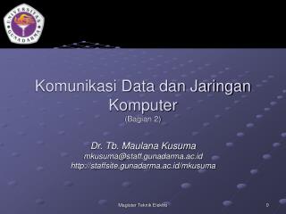 Komunikasi Data dan Jaringan Komputer (Bagian 2)