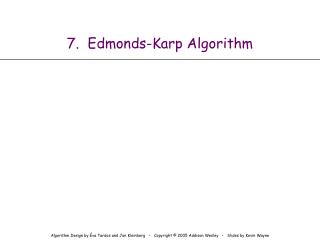 7. Edmonds-Karp Algorithm