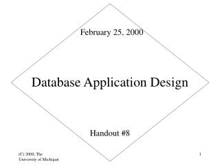 Database Application Design