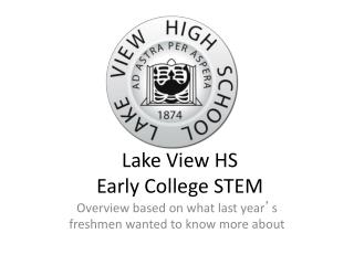 Lake View HS Early College STEM