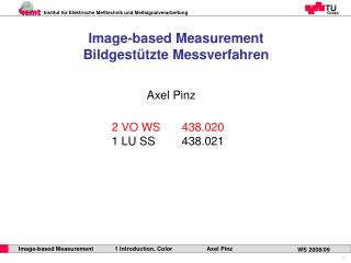 Image-based Measurement Bildgestützte Messverfahren