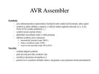 AVR Assembler