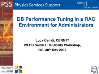 DB Performance Tuning in a RAC Environment for Administrators