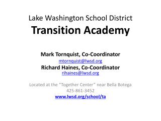 Lake Washington School District Transition Academy