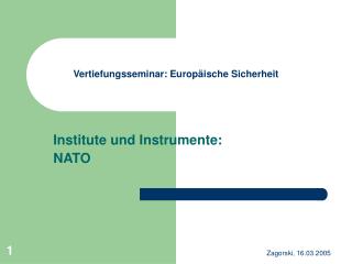 Vertiefungsseminar: Europäische Sicherheit