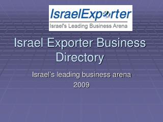 Israel Exporter Business Directory